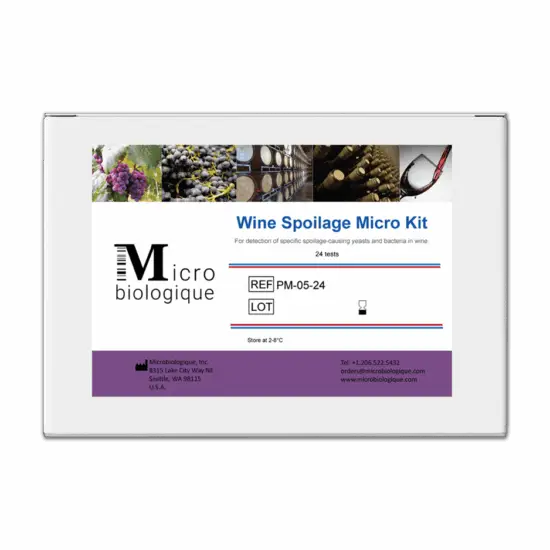 Product being demonstrated. Wine Spoilage PCR Micro Test Kit.