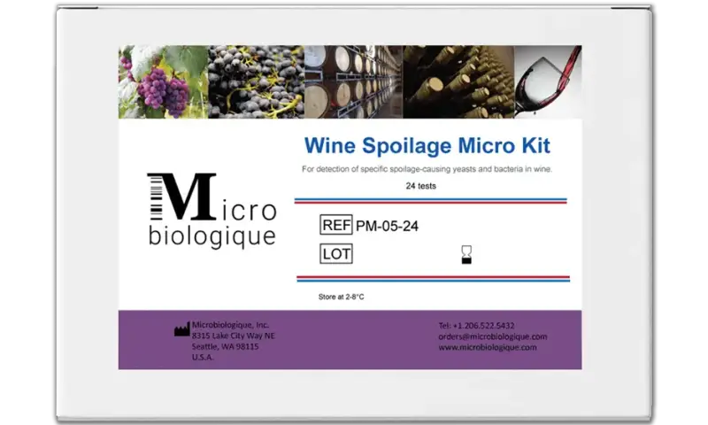 Product being demonstrated. Wine Spoilage PCR Micro Test Kit.